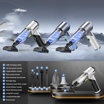 Cordless Vacuum Cleaner for Car 3 in 1, Handheld Car Vacuum with Blower and Air Pump – image 4