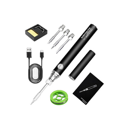 Cordless Soldering Iron for Electronics, Soldering Kit with Solder Wire and Stand, Portable Soldering Iron Kit