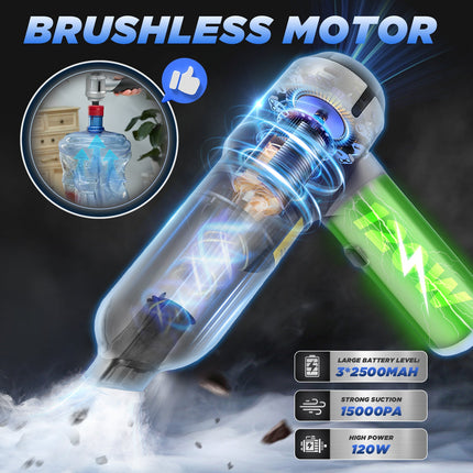 Cordless Vacuum Cleaner for Car 3 in 1, Mini Car Vacuum with HEPA Filter – image 5