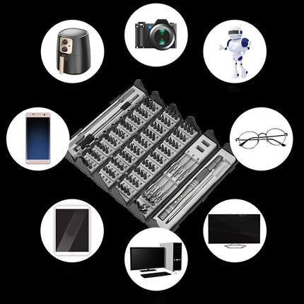 Precision Screwdriver Set 128 in 1, Eyeglass Repair Kit with Magnetic Bits – image 8