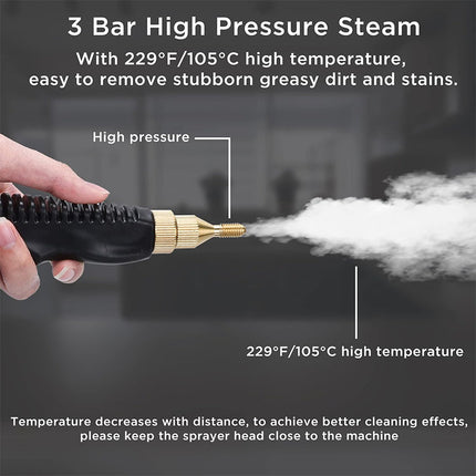 Handheld Steam Cleaner with 3 Brushes, Portable Steam Cleaner for Home and Kitchen – image 7