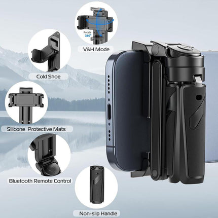 Bluetooth Selfie Stick Tripod with Remote, 360 Rotating Phone Holder for Desk – image 5