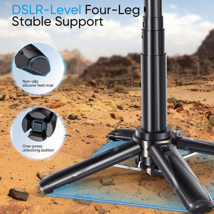 Bluetooth Selfie Stick Tripod with Remote, 360 Rotating Phone Holder for Desk – image 7