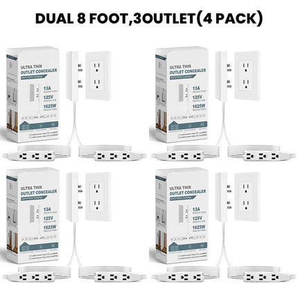 Ultra Thin Outlet Concealer, Wall Outlet Extender to Hide Cords and Plugs – image 18
