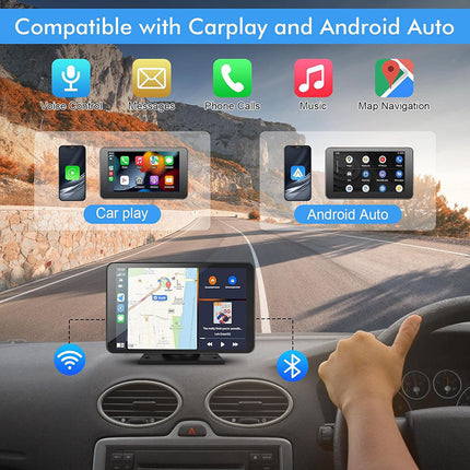 Wireless CarPlay Screen with 4K Dash Cam, Car Touch Screen Radio with Rear Camera – image 5