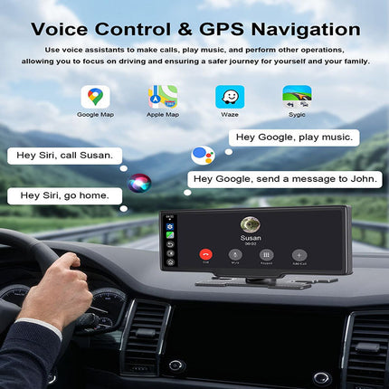 Wireless CarPlay Screen with 4K Dash Cam, Apple CarPlay Screen for Android Auto – image 6