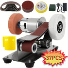 Mini Belt Sander, Bench Grinder, Electric Knife Sharpener, Electric Sander with Grinding Wheel and Buffing Wheel