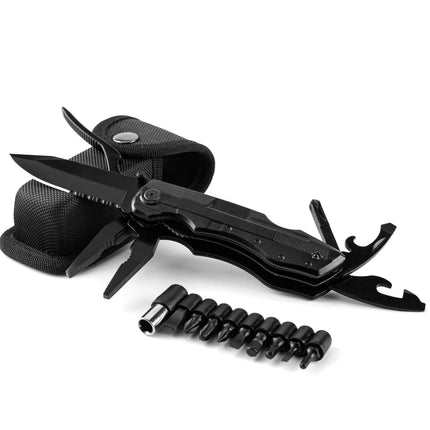 Stainless Steel Multitool, 6 in 1 Pocket Knife Pliers with Bottle Opener, Multi Tool Knife for Everyday Carry