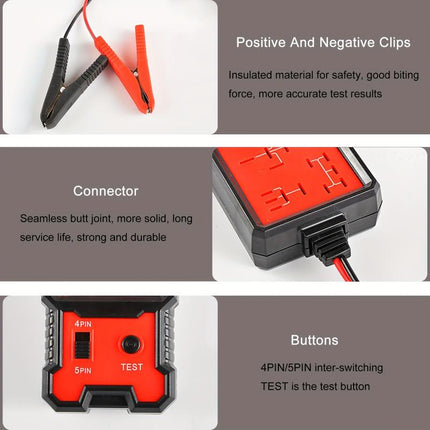Car Battery Tester, Handheld Car Diagnostic Tool for Relays and Batteries – image 5