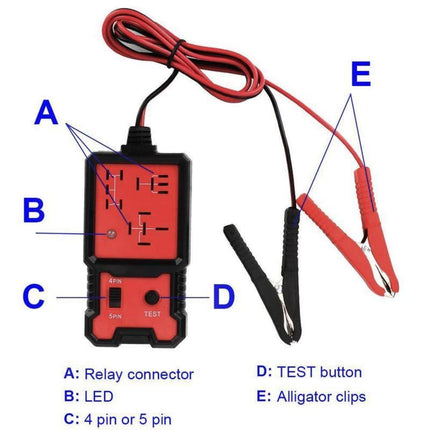 Car Battery Tester, Handheld Car Diagnostic Tool for Relays and Batteries – image 9