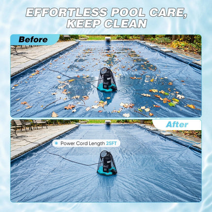 Submersible Water Pump for Pool Cover, Automatic Pool Cover Pump with Check Valve – image 4