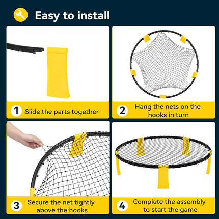 Roundnet Game Set, Outdoor Games for Adults and Family, Lawn Games with Carry Backpack for Beach and Camping – image 11