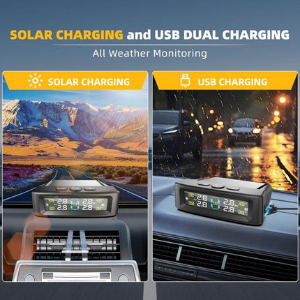 Trailer Tire Pressure Monitoring System, Solar RV Tire Pressure Monitor TPMS with 6 Sensors – image 8