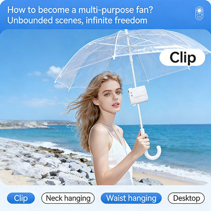 Portable Fan with Ice Cooling Plate, Rechargeable Mini Fan with LED Display – image 12