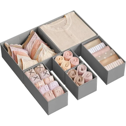 Drawer Organizer for Clothing Storage, Fabric Drawer Organizers 6 Pack