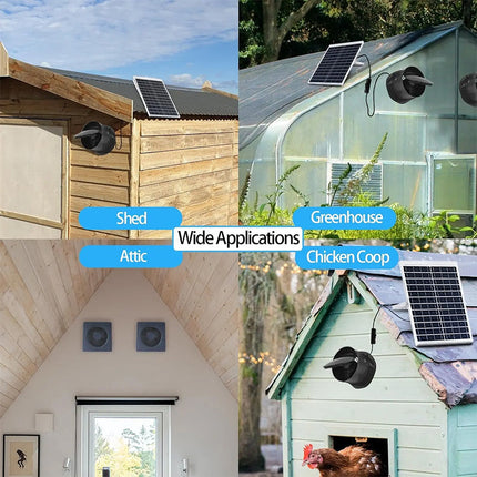 Solar Exhaust Fan for Attic Ventilation, Ventilation Fan for Greenhouse and Chicken Coop – image 5