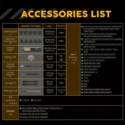 Precision Screwdriver Set 180 in 1, Phone Repair Kit – image 19