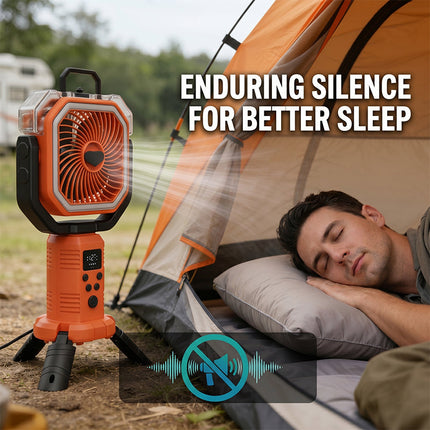 Portable Fan with Stand, Oscillating Fan with Light and Remote for Camping and Outdoor – image 5