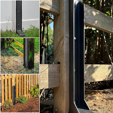 Fence Post Repair Kit, H Shaped Metal Post Anchor and Brace for Fence Repair, Heavy Duty Fence Post Stakes – image 10