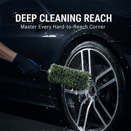 Wheel Detailing Brush with Long Reach Handle, Flexible Wheel Cleaning Brush for Rims and Barrels – image 10