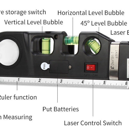 Laser Level with Tape Measure, Laser Line Level and Bubble Level