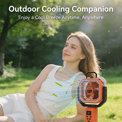 Portable Fan with Stand, Battery Powered Jobsite Fan – image 10