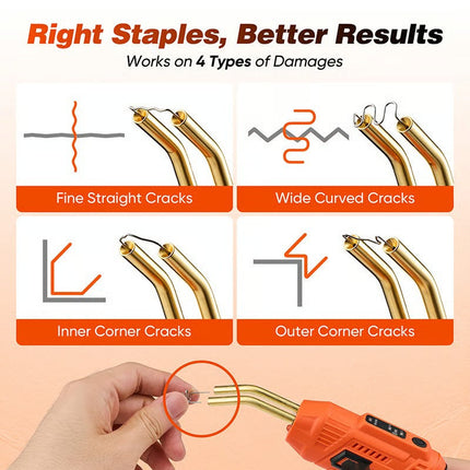 Cordless Plastic Welder, Plastic Welding Kit with Hot Stapler – image 8