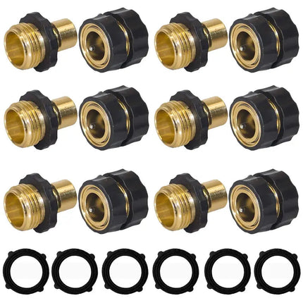 Garden Hose Quick Connector Set, 3/4 Inch Male and Female Hose Connector with Washers – image 11