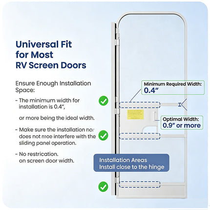 RV Screen Door Closer, Door Auto Closer with Adjustable Spring Tension – image 5