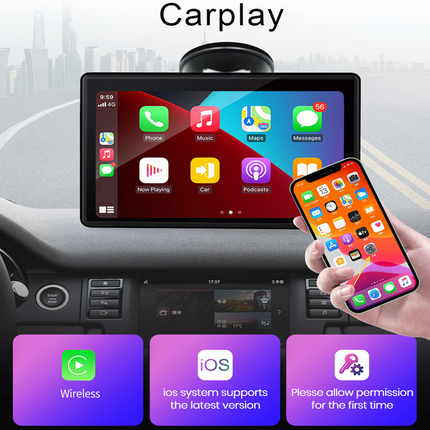 Car Stereo with Wireless CarPlay and Android Auto, Portable CarPlay Screen 7 Inch – image 12
