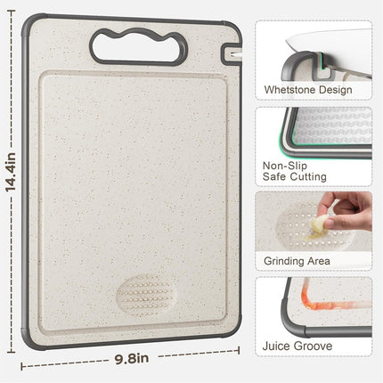 Double Sided Chopping Board with Juice Groove and Garlic Grinder for Meat and Vegetables – image 12