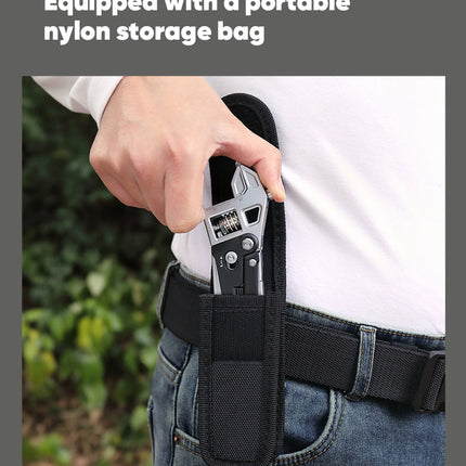 Pocket Multi Tool Wrench with Pliers and Belt Pouch – image 12