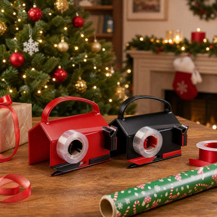 Wrapping Paper Cutter with Tape Dispenser, Gift Wrapping Tool for Holidays – image 9