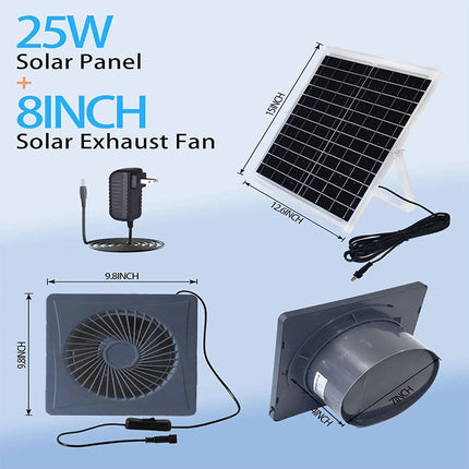 Solar Exhaust Fan for Attic Ventilation, Solar Attic Fan with Adapter – image 16