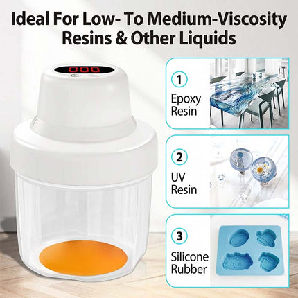 Resin Vacuum Chamber, Epoxy Resin Bubble Remover with Digital Timer, Vacuum Degassing Chamber for Jewelry and – image 8