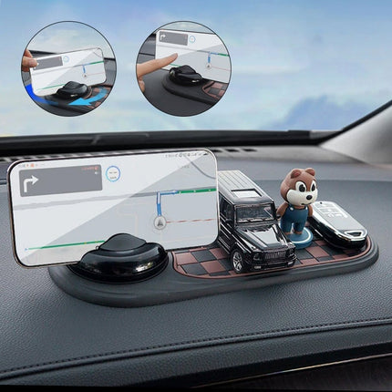 Car Anti Slip Mat, Car Organizer for Center Console with Parking Number Plate