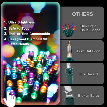 Outdoor String Lights Solar Powered, 164 ft Solar Rope Lights with Remote – image 6