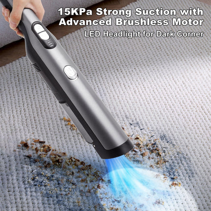 Cordless Vacuum Cleaner with Brushless Motor and LED Light, Lightweight Handheld Vacuum for Pet Hair and Furniture – image 4