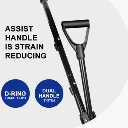 Snow Shovel for Driveway, Collapsible Snow Removal Tool with Metal Edge
