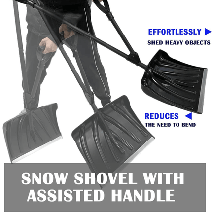 Snow Shovel for Driveway, Collapsible Snow Removal Tool with Metal Edge – image 5