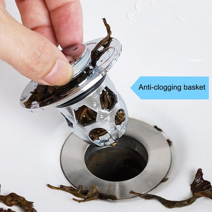Bathroom Sink Stopper, Pop Up Sink Drain Stopper with Hair Catcher – image 5