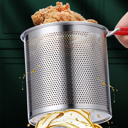 Stainless Steel Fryer with Strainer Basket, Deep Fryer Pot with Lid – image 10