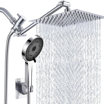 High Pressure Shower Head with Handheld, Rain Shower Head with 11 Inch Extension Arm – image 4