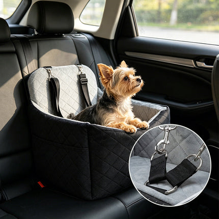 Dog Car Seats for Back Seat, Plush Dog Bed for Car with Non Slip Bottom – image 10