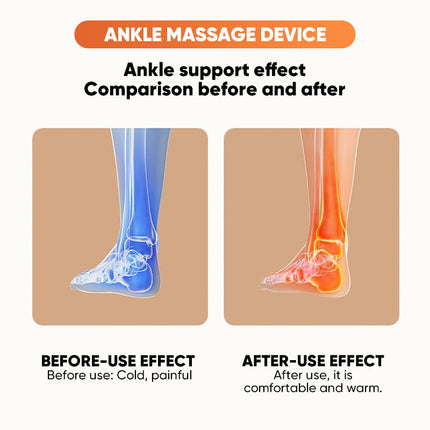 Heated Ankle Wrap for Pain Relief, Rechargeable Ankle Massager