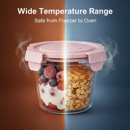 Glass Food Storage Bowl Set with Lids, Glass Food Storage Containers – image 17