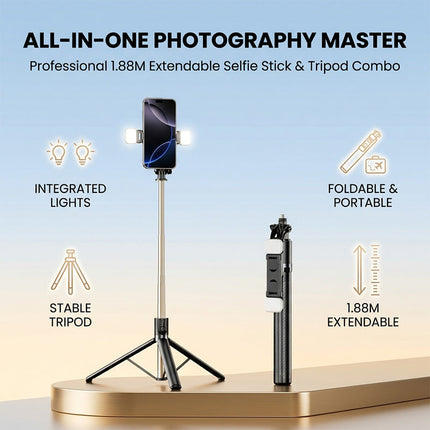 Selfie Stick Tripod with Wireless Remote, Extendable Phone Tripod Stand – image 4