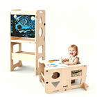 Toddler Tower, Wooden Learning Tower with Chalkboard
