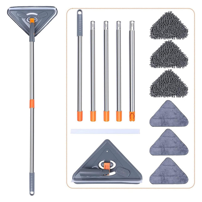 Microfiber Mop, Wall Mop with Long Handle, Baseboard Cleaner, Ceiling Fan Cleaner, Wet and Dry Microfiber Duster_00