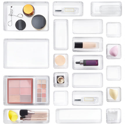 Clear Drawer Organizers, Stackable Desk Organizer Trays